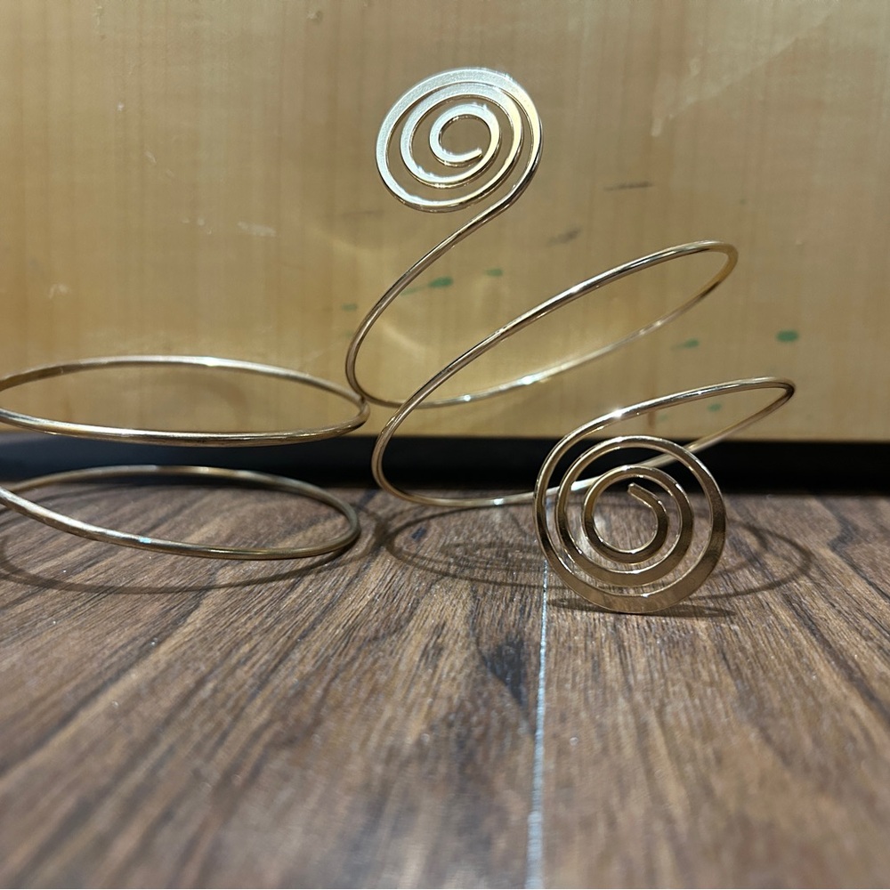Gold Spiral arm bangles